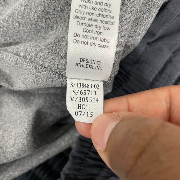 Athleta La Viva Pants Women 2P Gray Runched Cropped Lined Jogger - Picture 7 of 12